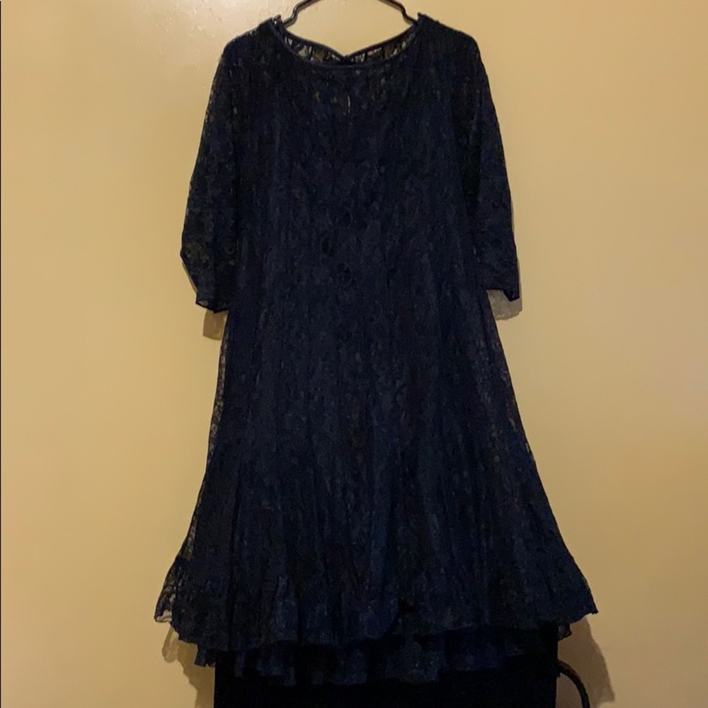 Navy Lace Coctel Dress
